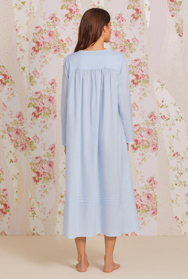 Ecovero Blue Rose Long Sleeve Nightgown Eileen West – Margaret Lawton