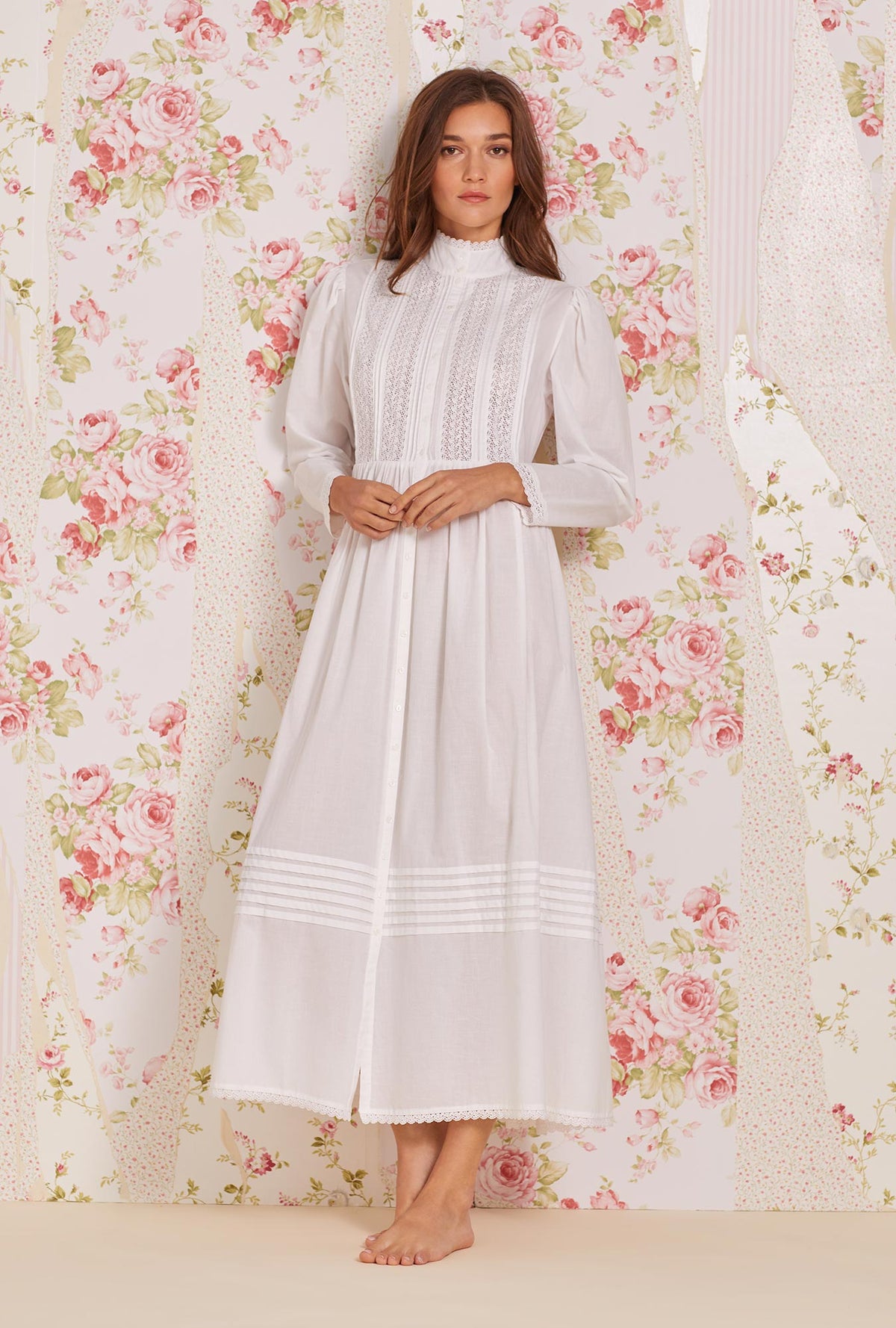 White Cotton Dream Long Nightgown Plus – Lanz of Salzburg