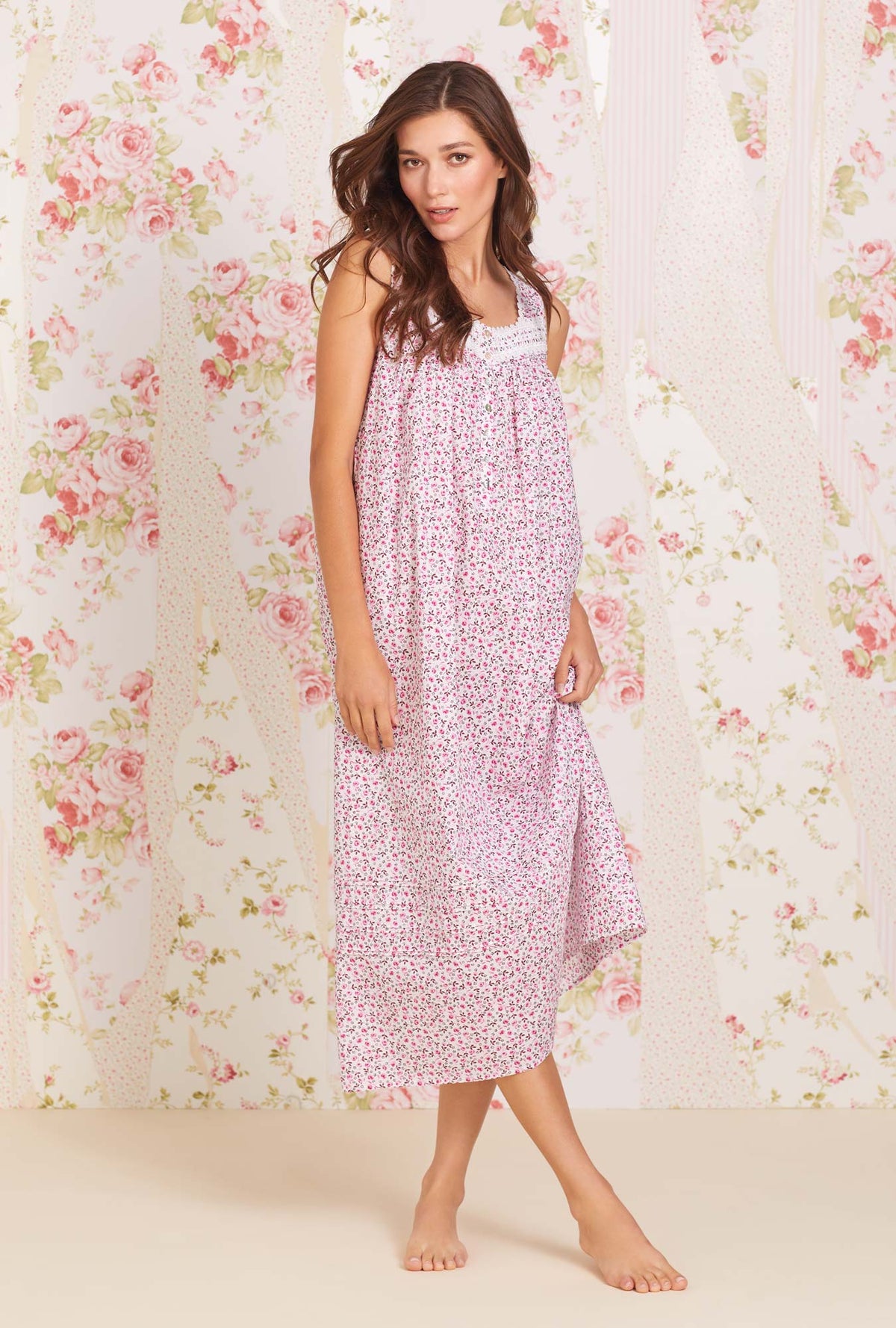 Eileen West Long Cotton Nightgown