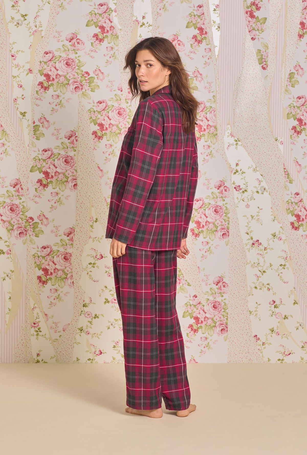 Hollyberry Plaid Cotton Rayon Flannel Classic Pajama