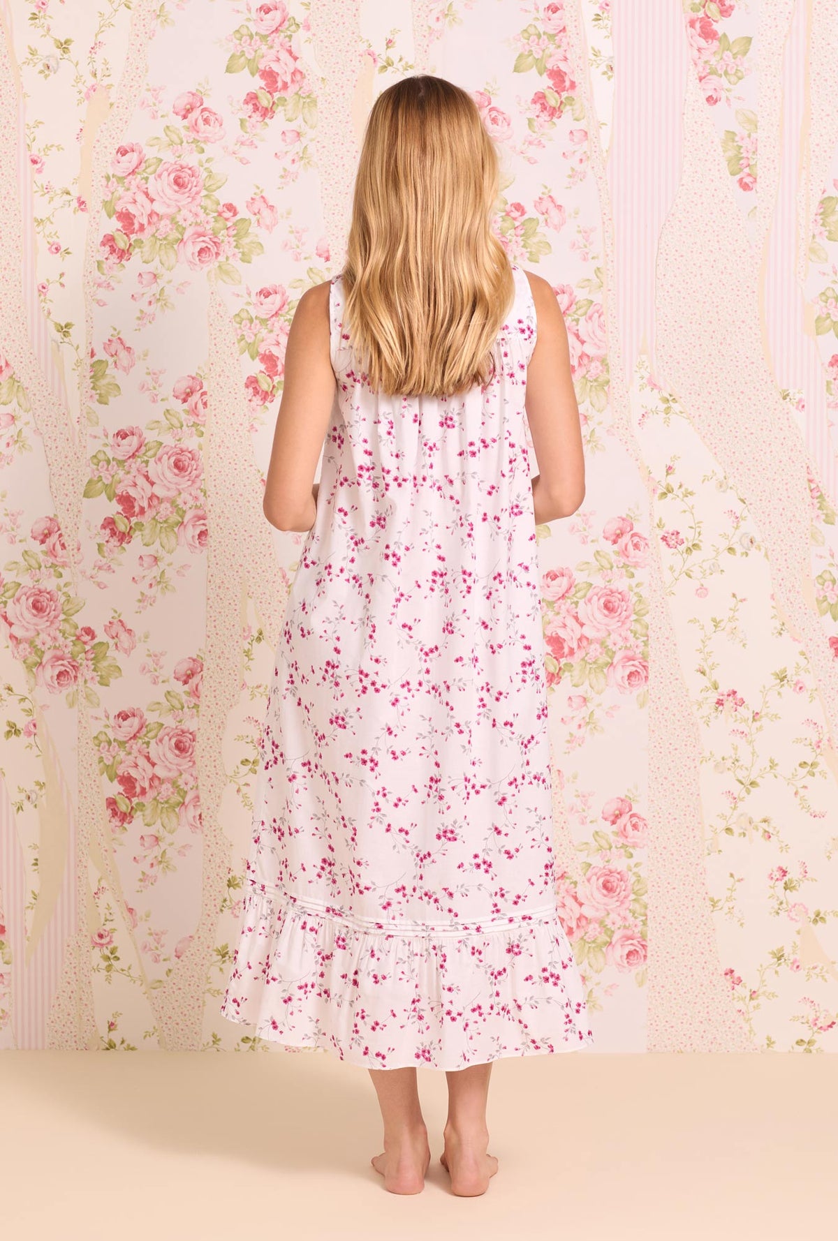 Hollyberry Floral &quot;Eileen&quot; Cotton Nightgown