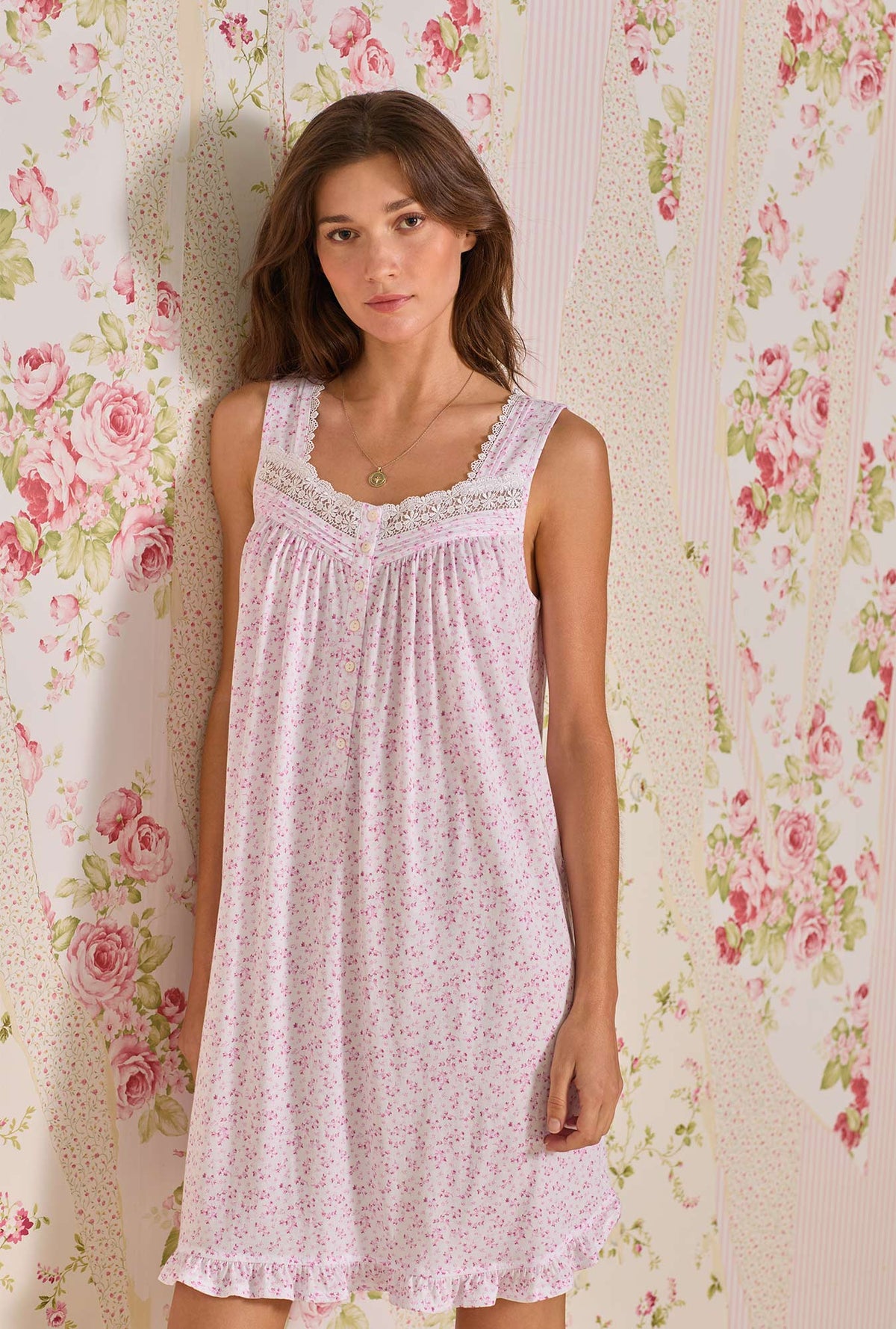 Cutesy Floral Cotton Modal Short Chemise