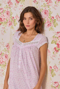 Cutesy Floral Cotton Modal Waltz Nightgown