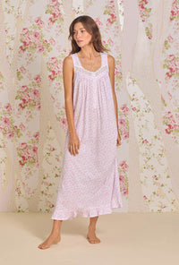 Cutesy Floral "Eileen" Cotton Modal Nightgown