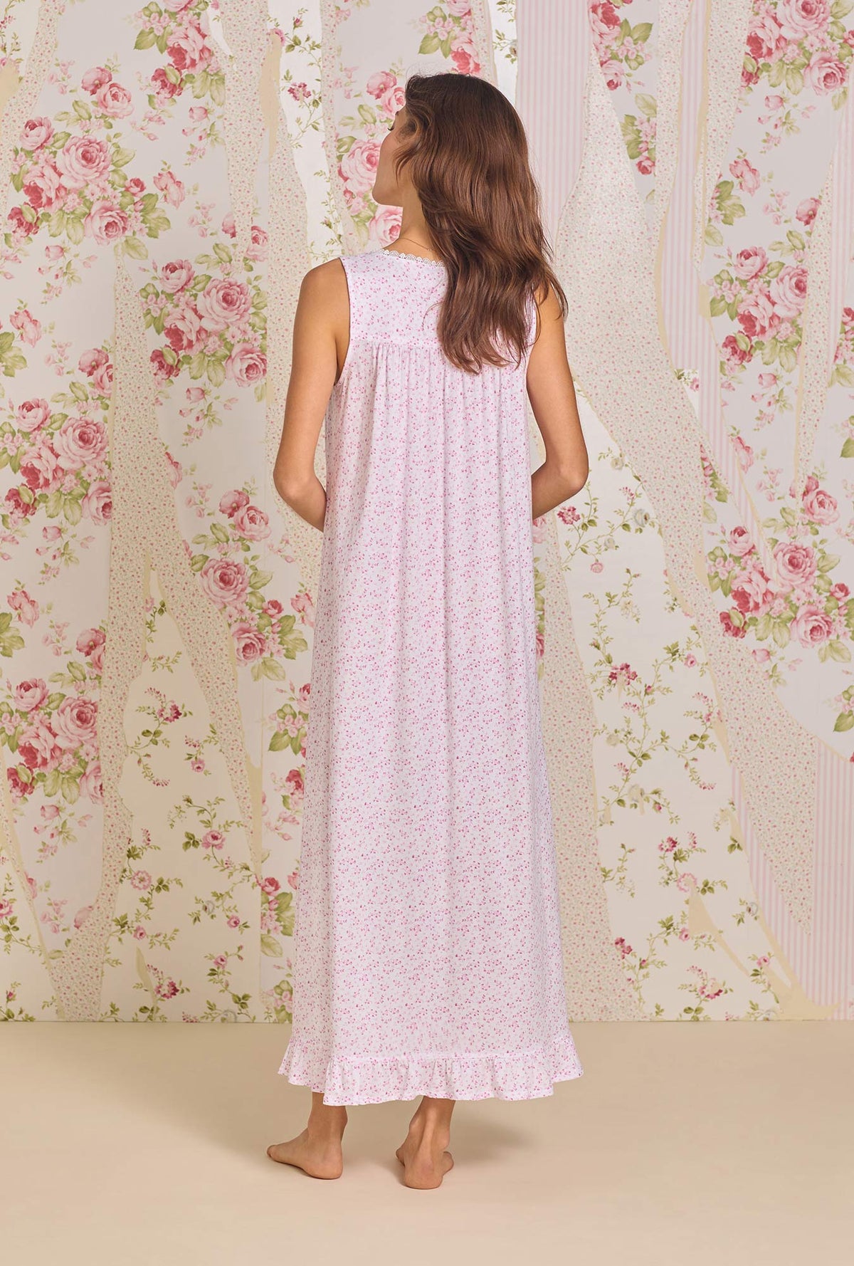 Cutesy Floral &quot;Eileen&quot; Cotton Modal Nightgown