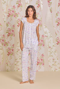 A lady wearing Mademoiselle Cotton Modal Pajama