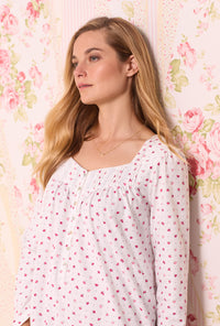 Sweetest Bud Long Cotton Knit Nightgown