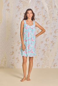 A lady wearing Floral Allover Tencel Chemise