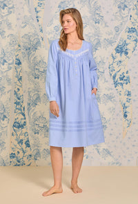 Heritage Cotton Flannel Blue Dream Waltz Nightgown