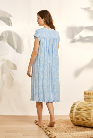 Tencel™Delphinium Summer Knit Waltz Nightgown - Eileen West