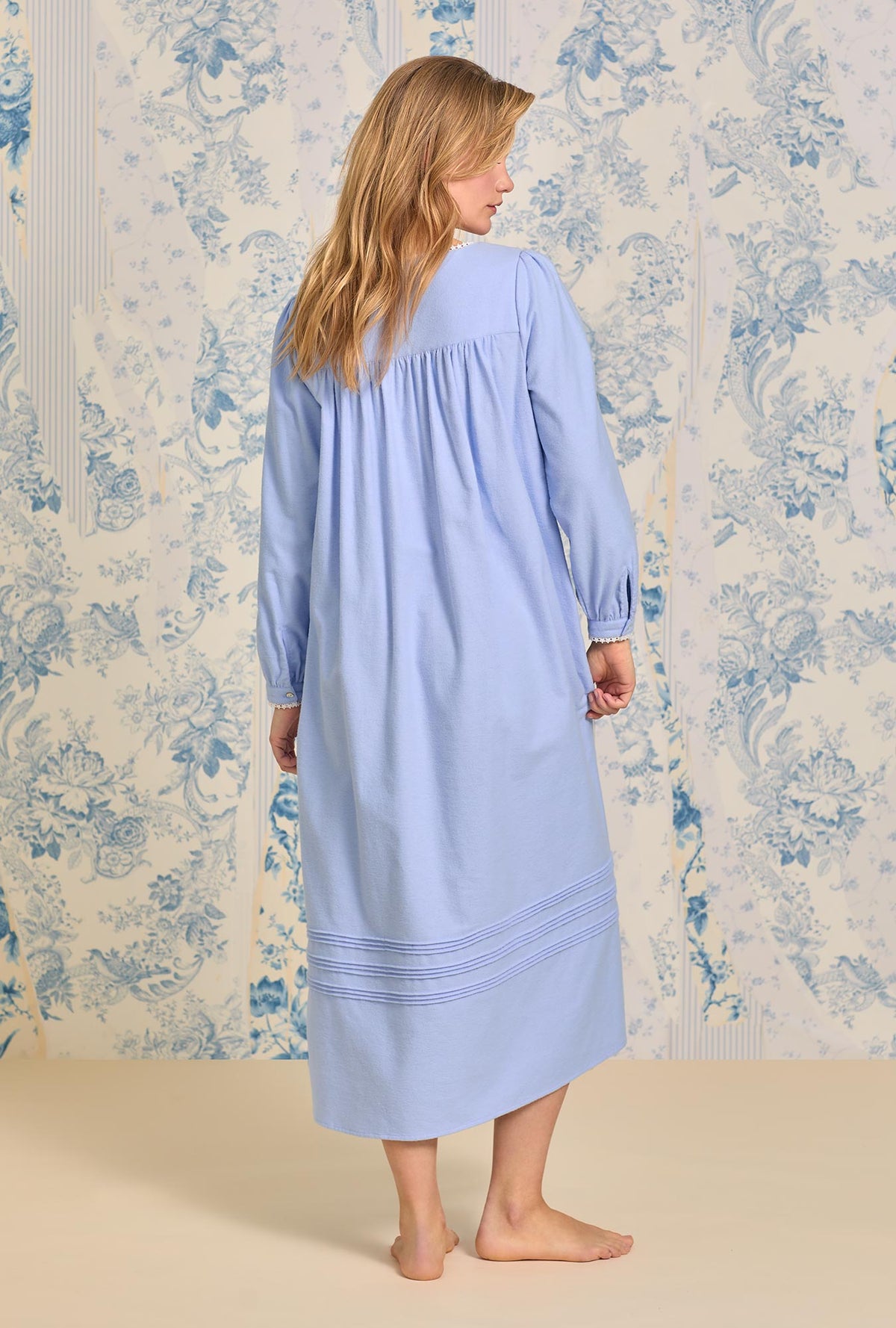 Heritage Cotton Flannel Blue Dream Long Nightgown