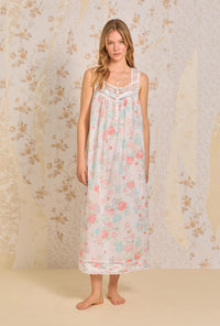 A lady wearing Summer Jubilee  Cotton Woven Nightgown