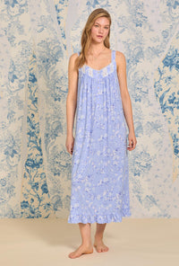 Tencel™ Blue Heaven Floral "Eileen" Knit Nightgown