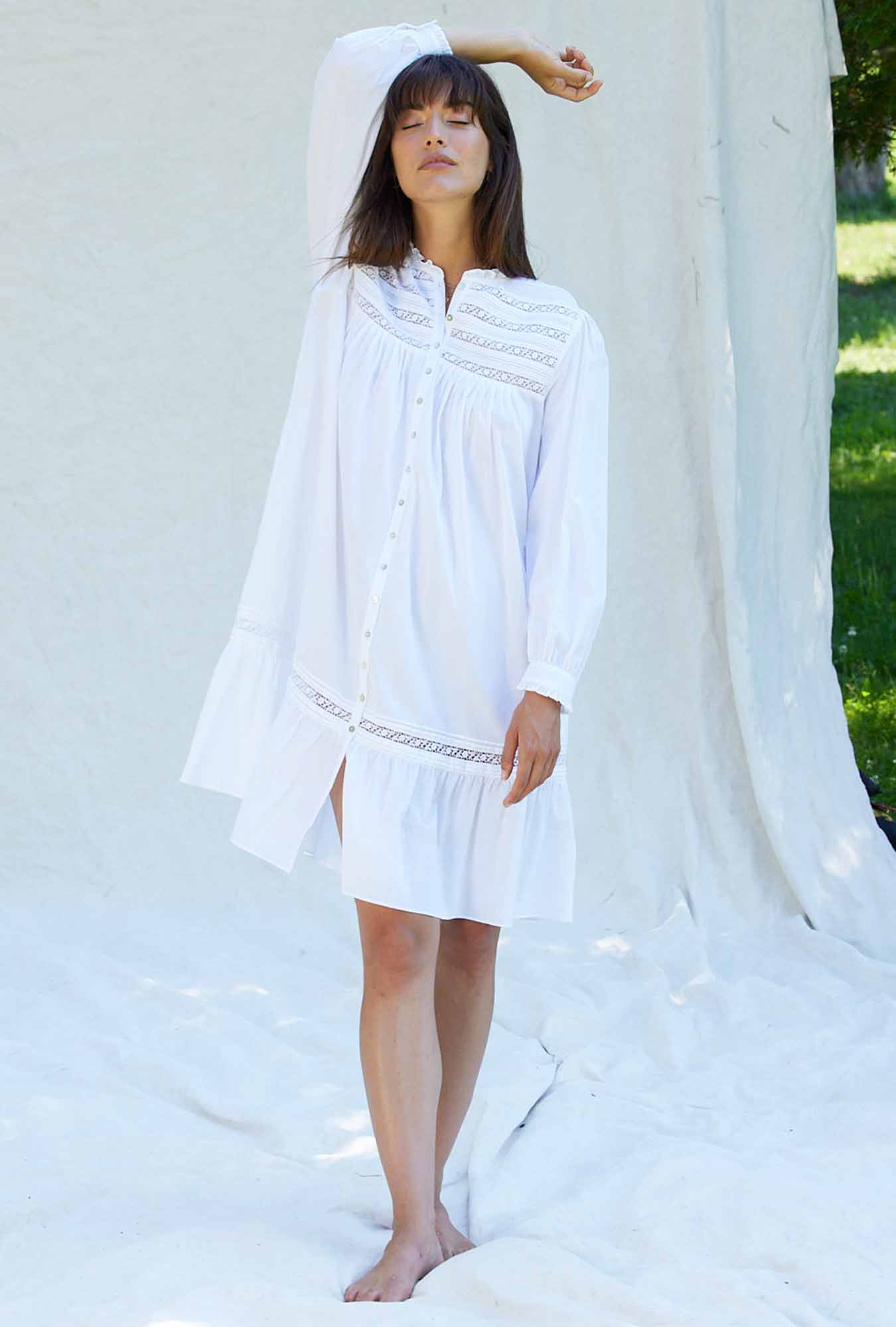 Cotton Modal Jersey Waltz Cap Sleeve Nightgown Aqua Floral 3X by